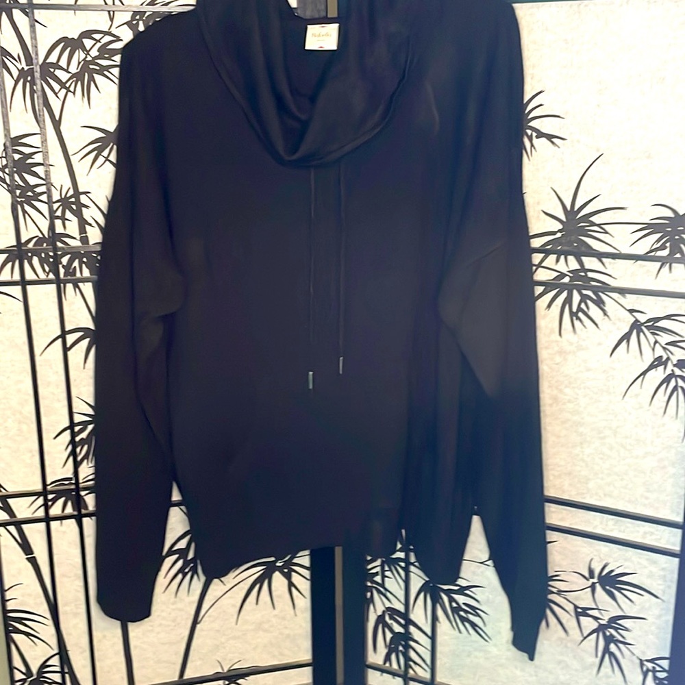 ♣️NWOT Rafaella Sport Super COZY & SOFT Cowl Neck Sweater Pullover w Drawstrings